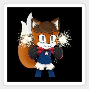 Fireworks Fox Sticker